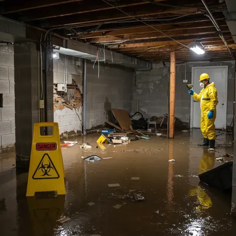 Flooded Basement Electrical Hazard in Massanetta Springs, VA Property